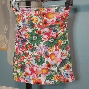 Ambiance Apparel Tropical Print Tube Top